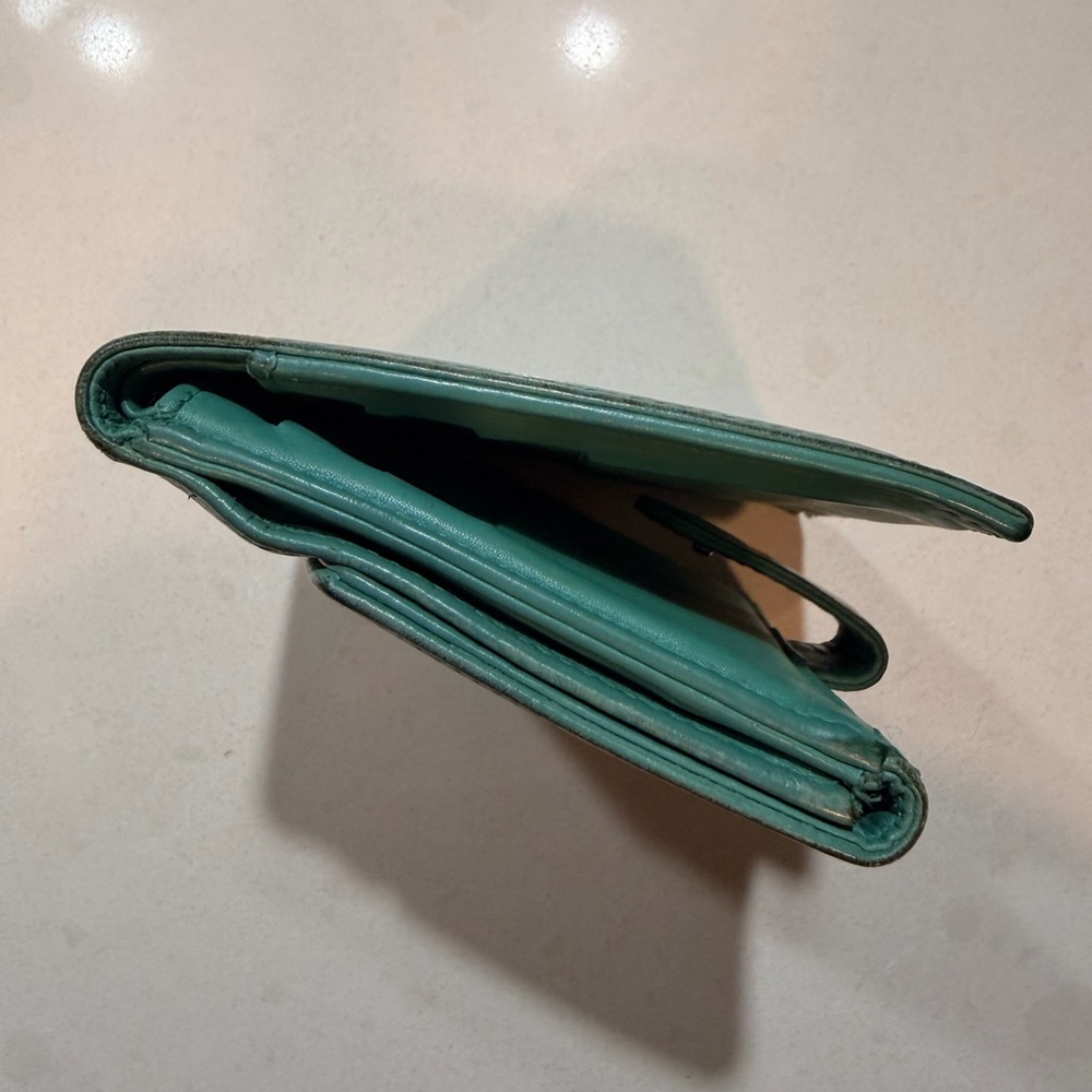 CHANEL Caviar CC Flap Wallet Teal Green - Picture 8 of 10